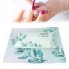 Nail Pillow Hand Rest Cushion Set, PU Leather Manicure Pillow and Nail Rest Cushion Nail Art Tools for Salon Home Use,green leaf pattern view 3