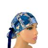 Turn Up Ponytail Medical Scrub Cap - Bright Ocean Sea Life. - Bouffant Scrub Hats, Unisex Surgical Caps, Dr. Hats, Nurses Hats. Scrub Hat for Women & Men tie Back | Working Cap with Holder view 2