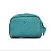 10" Premium Leather Toiletry Travel Pouch With Waterproof Lining | King-Size Handcrafted Vintage Dopp kit By Aaron Leather Goods (Steel Blue) view 2