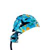 Turn Up Ponytail Medical Scrub Cap - Killer Orca Whales Swimming. Bouffant Scrub Hats, Unisex Surgical Caps, Dr. Hats, Nurses Hats. Scrub Hat for Women & Men tie Back | Working Cap with Holder view 1