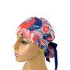 Turn Up Ponytail Medical Scrub Cap - Interplay Paisleys. - Ponytail Scrub Hats, Bouffant, Unisex Surgical Caps, Dr. Hats, Nurses Hats. Scrub Hat for Women & Men tie Back | Working Cap with Holder view 4