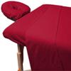 Dazzles Collection Massage Table Sheet Set 3-Piece 100% Egyptian Cotton, 600-Thread Count Breathable and Soft ( Burgundy Solid ) view 1
