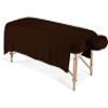 Dazzles Collection Massage Table Sheet Set 3-Piece 100% Egyptian Cotton, 600-Thread Count Breathable and Soft ( Chocolate Solid ) view 2