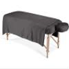 Dazzles Collection Massage Table Sheet Set 3-Piece 100% Egyptian Cotton, 600-Thread Count Breathable and Soft ( Elephant Grey Solid ) view 2