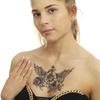 2 x XL Clock Tattoo - Lion, Rose, Wings - Temporary Skin Tattoo - TBS8324 (2) view 1