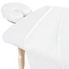 Dazzles Collection Massage Table Sheet Set 3-Piece 100% Egyptian Cotton, 600-Thread Count Breathable and Soft ( White Solid ) view 1