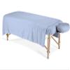 Dazzles Collection Massage Table Sheet Set 3-Piece 100% Egyptian Cotton, 600-Thread Count Breathable and Soft ( Light Blue Solid ) view 2