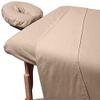 Dazzles Collection Massage Table Sheet Set 3-Piece 100% Egyptian Cotton, 600-Thread Count Breathable and Soft ( Beige Solid ) view 1