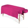 Dazzles Collection Massage Table Sheet Set 3-Piece 100% Egyptian Cotton, 600-Thread Count Breathable and Soft ( Hot Pink Solid ) view 2
