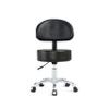 Lilfurni Swivel Rolling Stool Round Chair,Thick Sturdy Padding,Adjustable Stool with Wheels for Doctor,Medical,Massage Salon,Office,Shop(Black) (with Back, Black) view 1