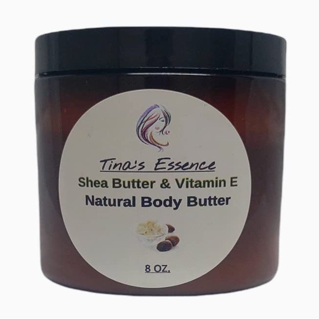 Tina's Essence Shea Butter & Vitamin E Natural Body Butter 8 oz.
