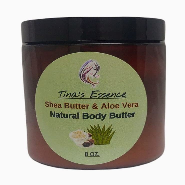 Tina's Essence Shea Butter & Aloe Vera Natural Body Butter 8 oz.