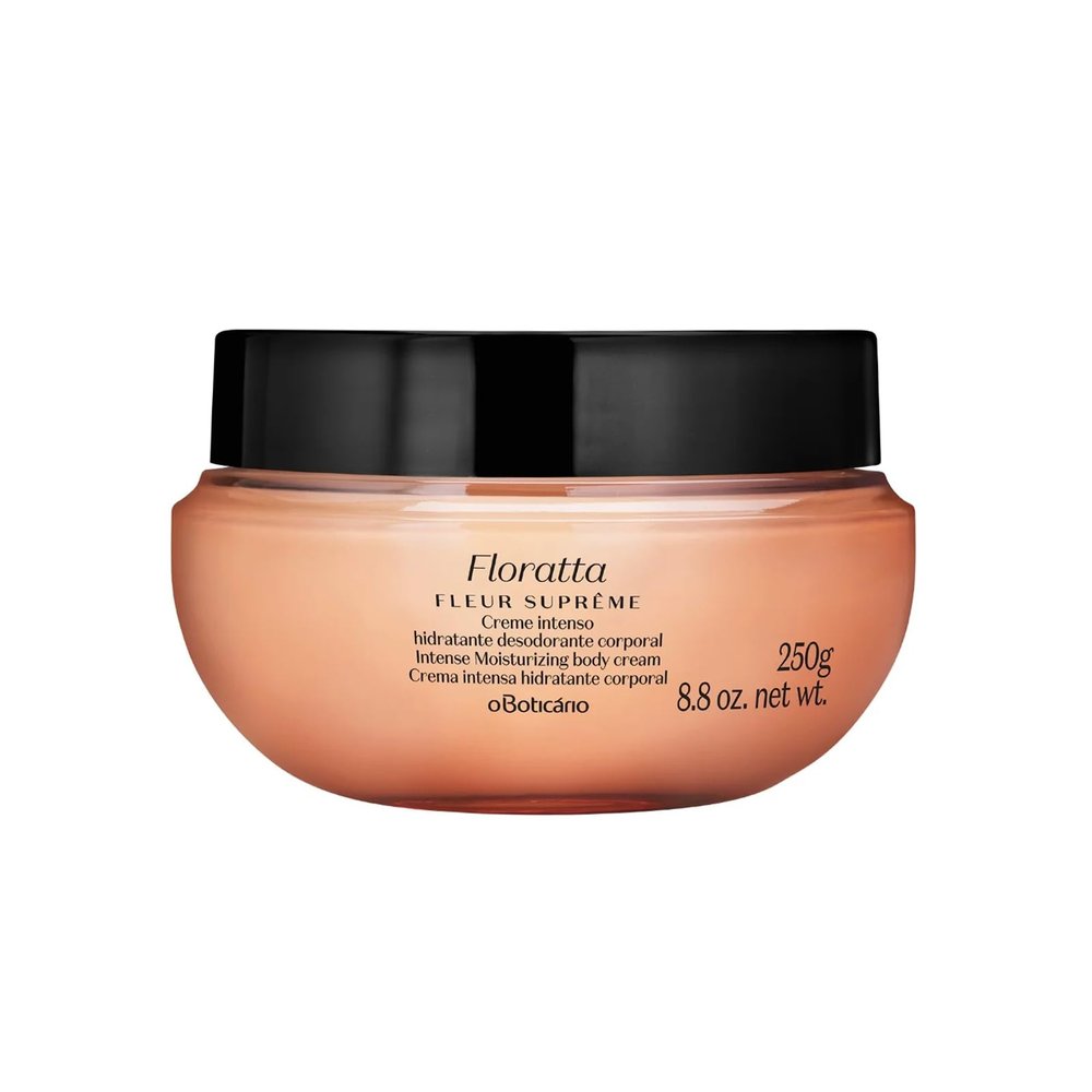 O BOTICARIO Floratta Fleur Supreme Satin Body Cream, Hydrating Body Cream, 24 Hour Fragranced Body Butter for Dry Skin, 8.8 Ounce