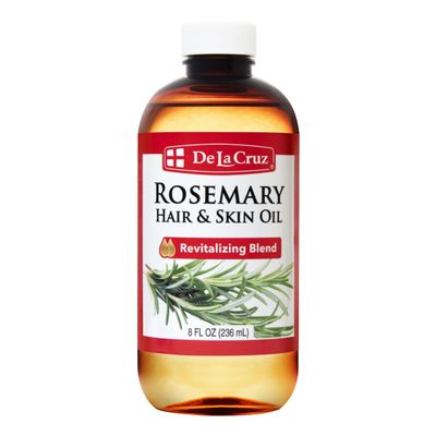 De La Cruz Rosemary Oil Blend Moisturizer with Castor, Avocado and Olive Oil - Topical Use Only 8 FL. OZ. (236 mL)