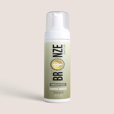 Bronze Cactus Chocolate Glaze Mousse  Deep Chocolate Self Tanner | Streak-Free, Fast Dry Foam | No Orange Tone | Face & Body | Natural Rich Brown Glow | Vegan Friendly | Hydrating Finish | 32 fl. Oz