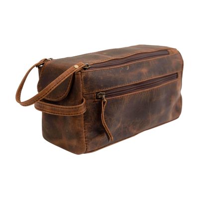 Men's Toiletry Bag, Travel Toiletry Bag for Men, Large Leather Dope Kit for Men, Shaving Bag for Travel Accessories, LargeMens Toiletries Bathroom Organizer, Shaving kit, Dopp kit(Brown)