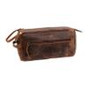 Men's Toiletry Bag, Travel Toiletry Bag for Men, Large Leather Dope Kit for Men, Shaving Bag for Travel Accessories, LargeMens Toiletries Bathroom Organizer, Shaving kit, Dopp kit(Brown) view 2