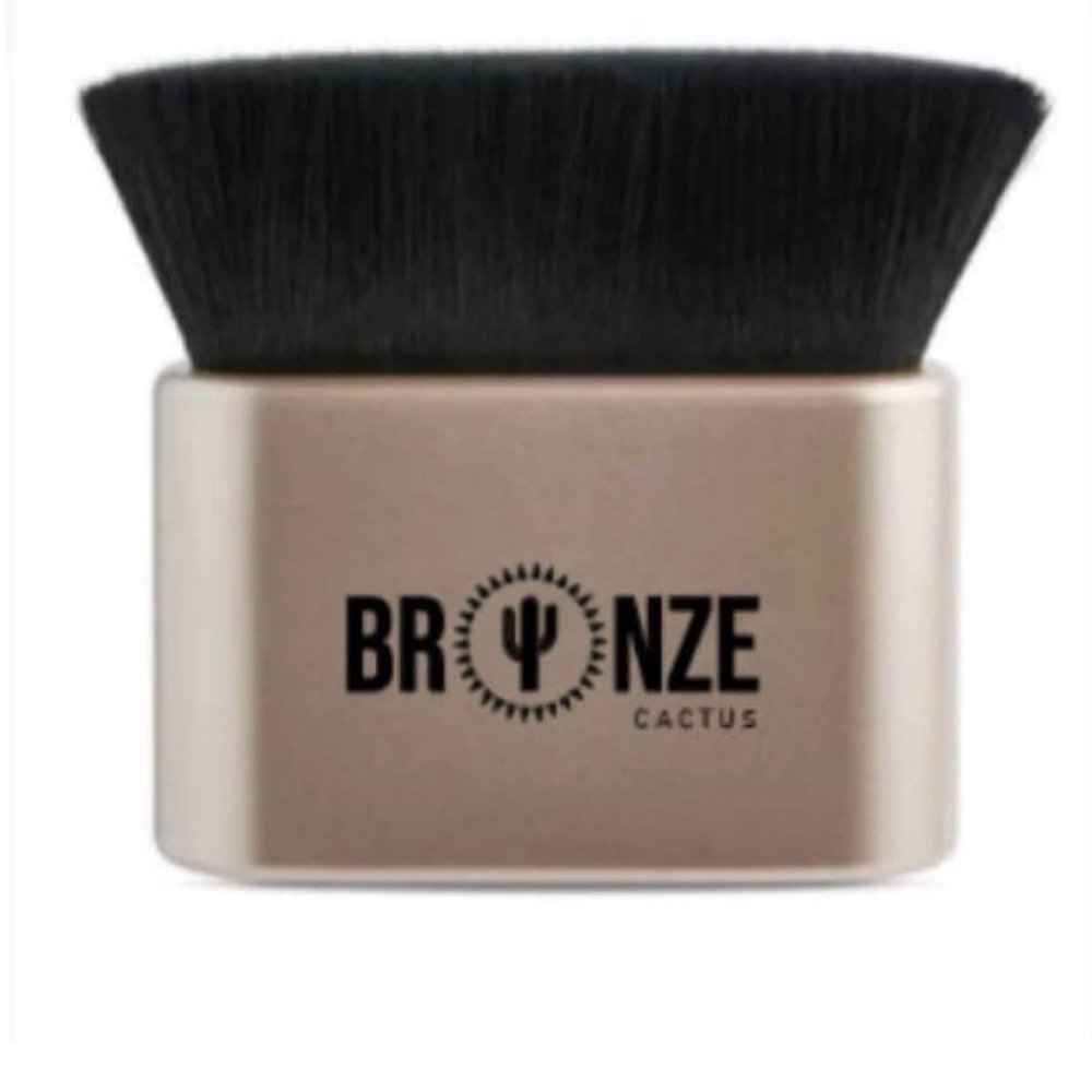 Bronze Cactus Flat-Top Kabuki Makeup Blending Brush  Premium Synthetic Super-Soft Bristles | Non-Absorbent Material | Multipurpose Face & Self-Tanning Applicator for Smooth, Even Application