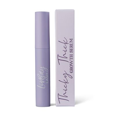 LivBay Thicky Thick Lash Growth Serum, Eyelash Growth Serum with Peptides & Botanicals, Lash Booster for Longer, Fuller & Thicker Lashes, Compatible with Extensions, 5ml