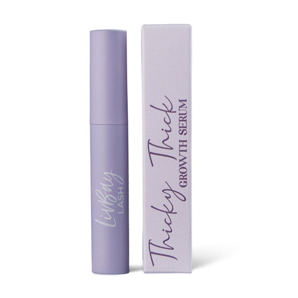 LivBay Thicky Thick Lash Growth Serum, Eyelash Growth Serum with Peptides & Botanicals, Lash Booster for Longer, Fuller & Thicker Lashes, Compatible with Extensions, 5ml