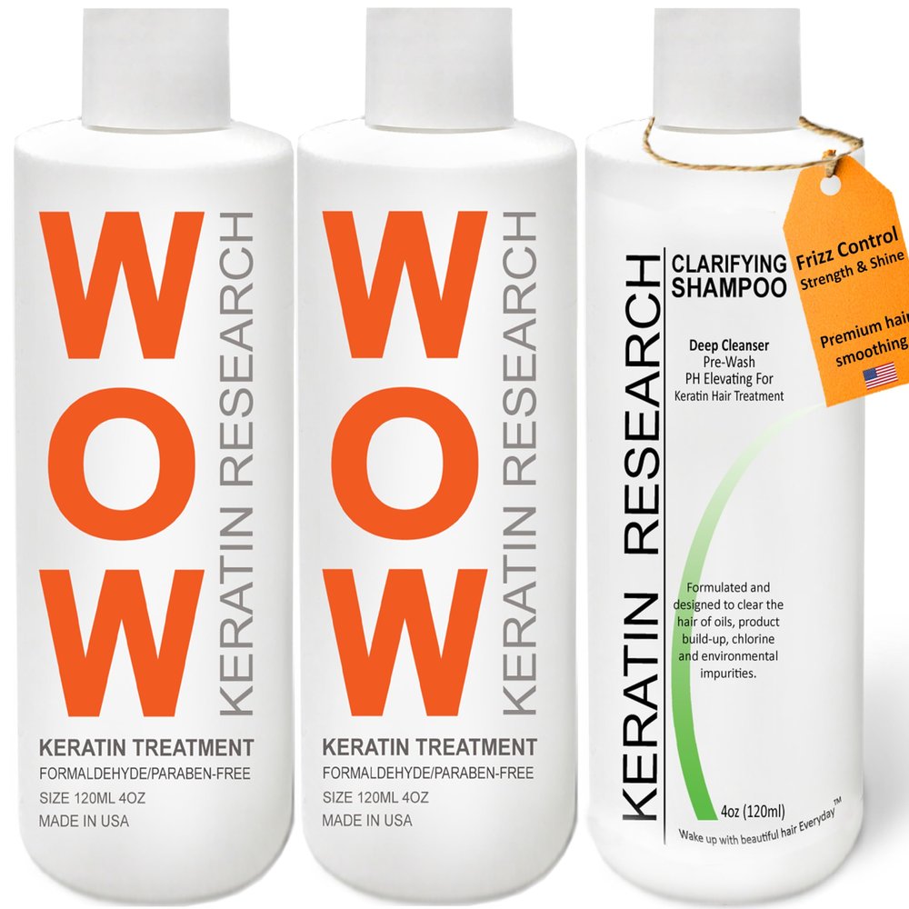 KERATIN RESEARCH Keratin Hair Treatment Straightening for All types and Colors, Complex Blowout (Lotion, Includes Keratin)