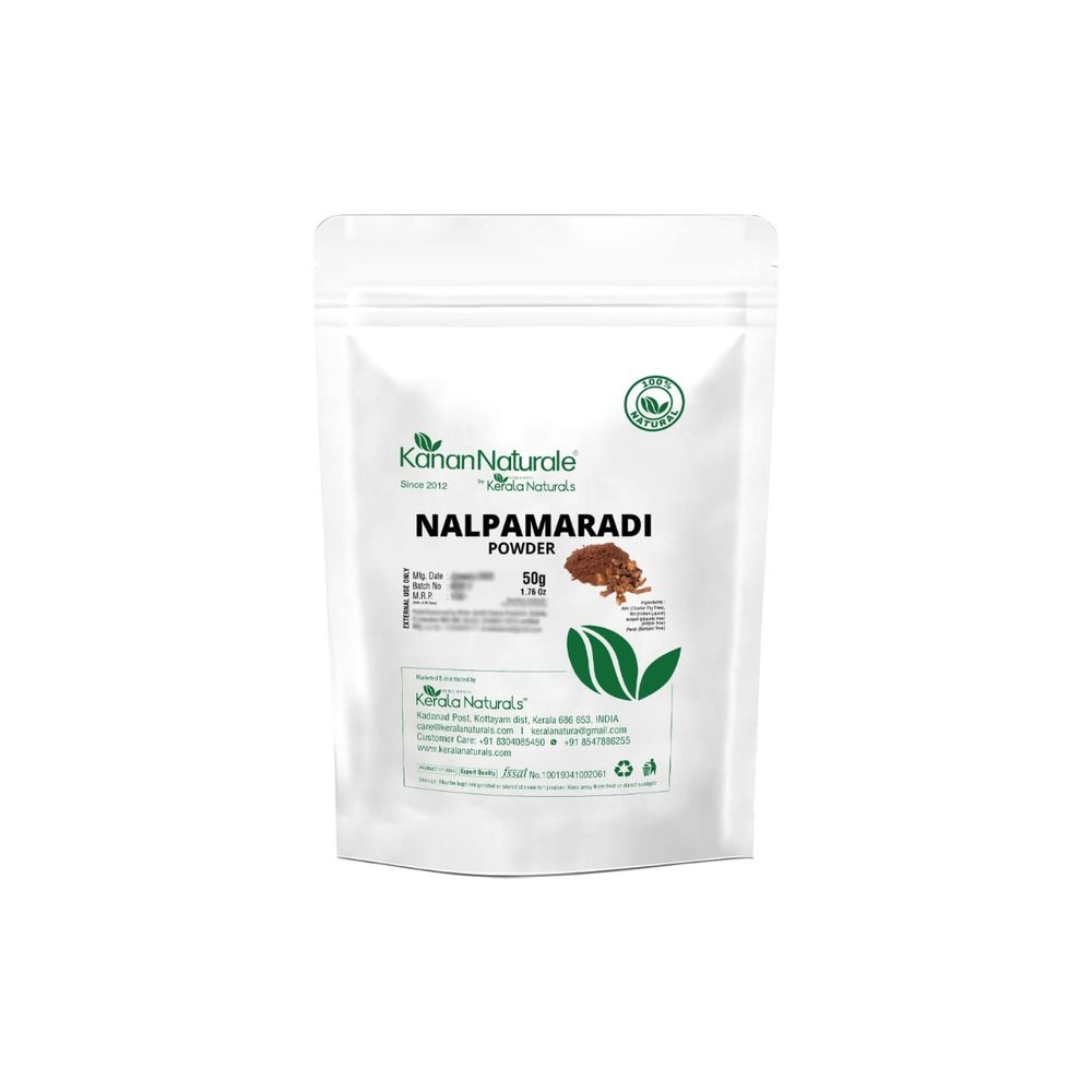 Kerala Naturals Nalpamaradi Powder 500gm - (50gm x 10 Packs) | Ayurvedic Care for Stretch Marks | Scars| Postnatal Care for Women
