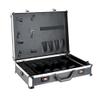 CNCEST Professional Barber Travel Organizer Box with Password Lock, Retro Storage Boxes Hand Suitcase Toolbox (56x33x11cm) view 1