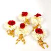 5 X Artificial Rubber band, Gajra With Rose, Mogra & Golden latkan Hair Accessories For Functions, Weddings Used By Women/Girls By Tradebulk view 2