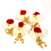 5 X Artificial Rubber band, Gajra With Rose, Mogra & Golden latkan Hair Accessories For Functions, Weddings Used By Women/Girls By Tradebulk view 3