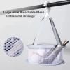 Uugood 2 x Mini Mesh Drying Rack Basket, Hanging Drying Net for Cleaning Makeup Tools, Cosmetic Brushes Sponge Dry Basket (2 x Grey) view 3