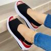 oiangi Slingback Sandals for Women Summer Comfy Open Toe Ankle Strap Hook&Loop Wedge Sandals Solid Shallow Mouth Casual Non-Slip Platform Beach Shoes Black view 2