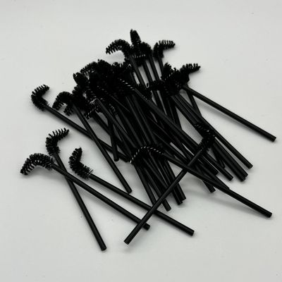 Alluring Disposable Curved Head Mascara Wands/Brushes Eyelash Extension - Color Brushes (Black 50)