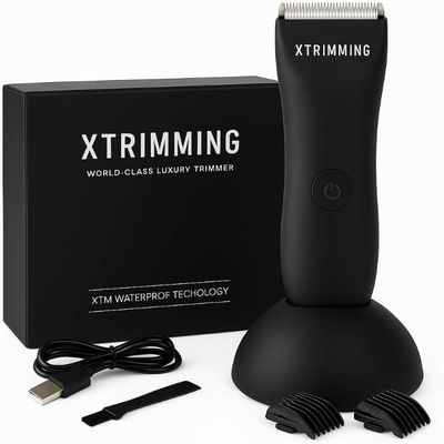 Body Hair Trimmer for Men  Waterproof Groin, Pubic & Ball Shaver  Electric Hygiene Grooming Kit  Cordless Mens Body Groomer for Chest, Back, Armpits & Private Areas