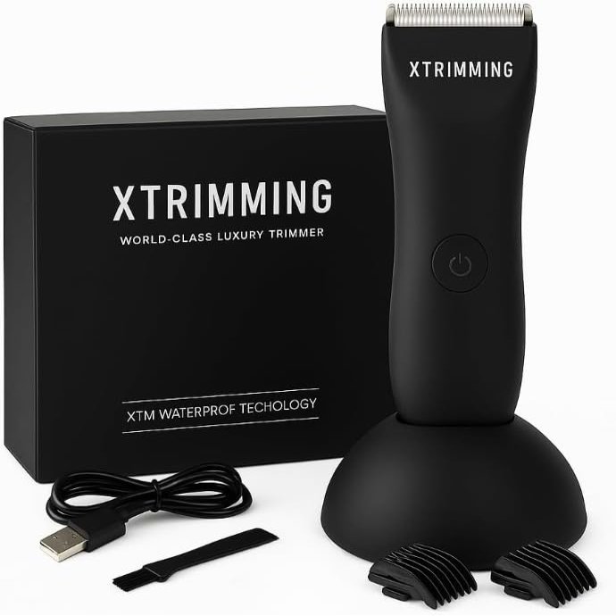 Body Hair Trimmer for Men  Waterproof Groin, Pubic & Ball Shaver  Electric Hygiene Grooming Kit  Cordless Mens Body Groomer for Chest, Back, Armpits & Private Areas
