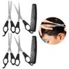 6 Pc Haircut Trimmer Shears Scissors Comb Hairdresser Barber Set Hair Shaver Kit view 3
