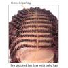 31" Hand-Braided 5.5X3.5 Swiss Lace Front Lightweight Twist Braids Wigs Micro Cornrow Half Box Heat Friendly African Hair with Baby Hair Lace Braided for Black Women #1B/99JT Black Mix Wine Red view 4