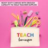 Andaz Press Teacher Appreciation Cosmetic Bags, Teach Love Inspire, Canvas Makeup Bag & Accessories, Teacher Pouch Bag Teacher Zipper Pouch Teacher Appreciation Gifts, 9x 6.5, 1-Pack view 4