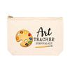 Andaz Press Teacher Appreciation Cosmetic Bags, Art Teacher Survival Kit, Canvas Makeup Bag & Accessories, Teacher Pouch Bag Teacher Zipper Pouch Teacher Appreciation Gifts, 9x 6.5, 1-Pack view 1