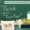Andaz Press Teacher Appreciation Cosmetic Bags, Art Teacher Survival Kit, Canvas Makeup Bag & Accessories, Teacher Pouch Bag Teacher Zipper Pouch Teacher Appreciation Gifts, 9x 6.5, 1-Pack view 3