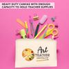 Andaz Press Teacher Appreciation Cosmetic Bags, Art Teacher Survival Kit, Canvas Makeup Bag & Accessories, Teacher Pouch Bag Teacher Zipper Pouch Teacher Appreciation Gifts, 9x 6.5, 1-Pack view 4