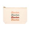 Andaz Press Teacher Appreciation Cosmetic Bags, Boho Aesthetic Bag, Canvas Makeup Bag & Accessories, Teacher Pouch Bag Teacher Zipper Pouch Teacher Appreciation Gifts, 9x 6.5, 1-Pack view 1