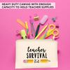 Andaz Press Teacher Appreciation Cosmetic Bags, Canvas Makeup Bag & Accessories, Teacher Pouch Bag, 9x 6.5, 1-Pack view 4