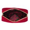REINA REBELDE La Bolsa Red Clutch Cosmetics Luxury Makeup Bag 7" x 3.5" x 2.5" / Travel Size Cosmetics, Makeup, and Accessories Organizer/Hold Up to 23 Lipsticks/Spill-Proof Design view 3