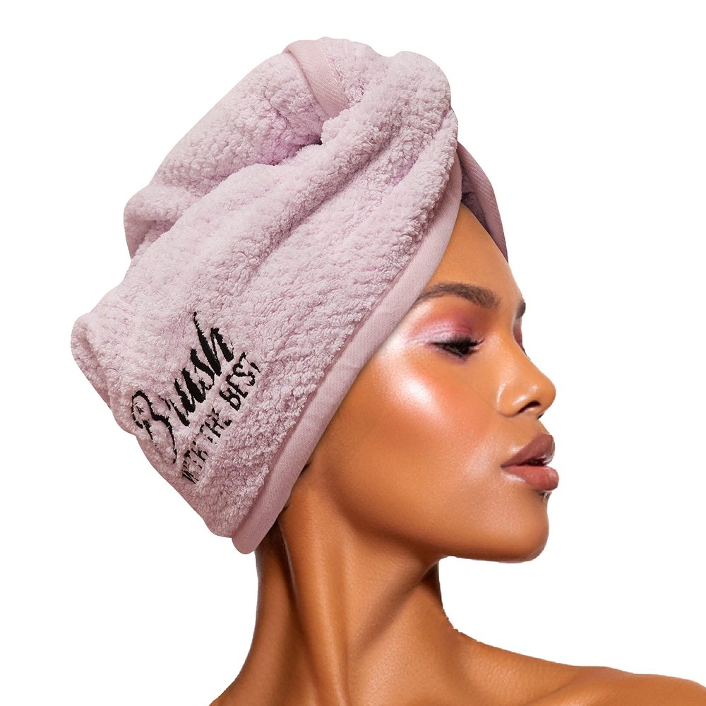 Felicia Leatherwood Microfiber Hair Towel Wrap - Quick Drying, Anti Frizz & Gentle on Hair - Easy to Use, Saves Time, Lightweight & Compact - for Curly, Long & Thick Hair - Men & Women - Lavender