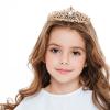 5 Pack Gold Crystal Crowns Tiara for Women, Girls Elegant Princess Rhinestone Crown with Combs, Bridal Wedding Headbands Prom Birthday Party Halloween Hair Accessories Jewelry Gifts for Women Girls view 3