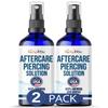 BodyJ4You Piercing Aftercare Spray - Saline Solution Natural Keloid Bump Removal - Ear Piercing Cleaner Nose Septum Belly Button Cartilage - Sea Salt Aloe Vera Rosemary - Fine Mist 2x2 Fl Oz view 1