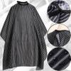 Borogo Professional Hair Cutting Cape with Neck Duster Brush, Salon Barber Cape, Hairdressing Accessories Black Stripe view 3