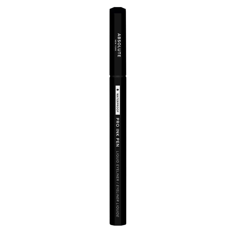 Absolute New York Pro Ink Eyeliner; Rich and Fluid, Effortlessly Glides a Flake, Smudge and Transfer-Resistant Vegan Formula (MEIP01 Jet Black)