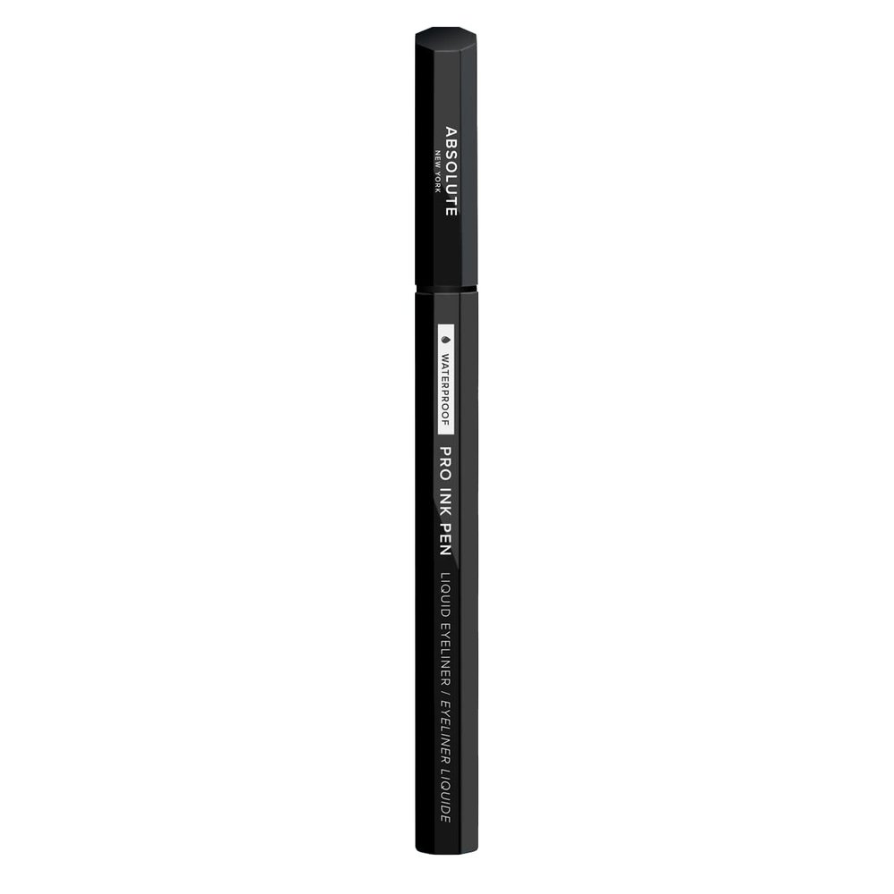 Absolute New York Pro Ink Eyeliner; Rich and Fluid, Effortlessly Glides a Flake, Smudge and Transfer-Resistant Vegan Formula (MEIP02 Black)