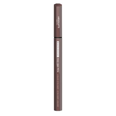 Absolute New York Pro Ink Eyeliner; Rich and Fluid, Effortlessly Glides a Flake, Smudge and Transfer-Resistant Vegan Formula (MEIP03 Dark Brown)